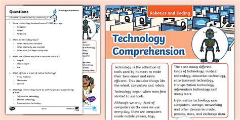 Grade 3 Digital Concepts - Reading Comprehension:Technology
