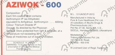 Aziwok 600 MG Tablet (5): Uses, Side Effects, Price & Dosage | PharmEasy