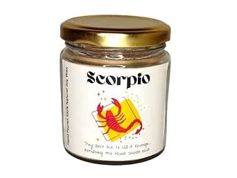 THE TINGE Hand Poured Scorpio Soy Wax Glass Jar Scented with Aqua Blend ...