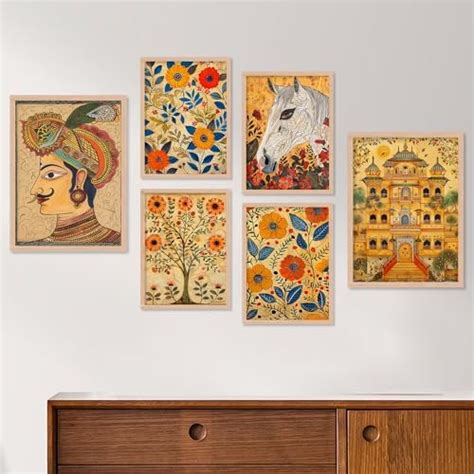 ARTELLY Madhubani Paintings For Wall Decoration - Framed Traditional ...