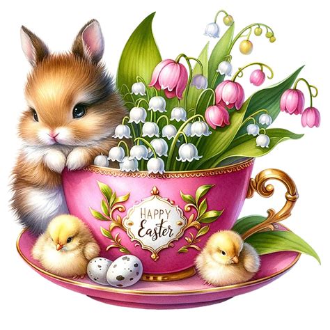 25 PNG Easter Bunny Clipart Bundle, Easter Clipart, Easter Png Graphics ...