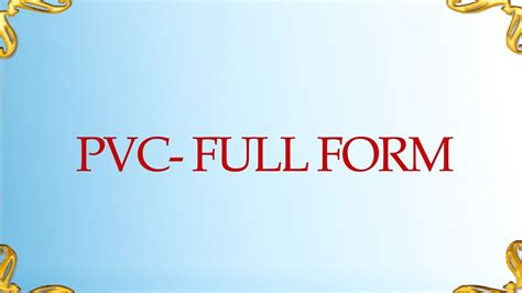 Image result for PVC Full Form
