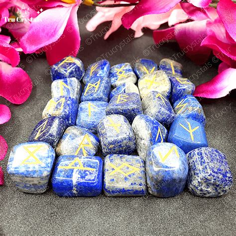 Lapis Lazuli Runes set with instructions – Trucrystals.in