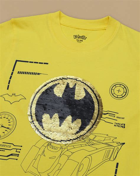 Batman Printed Regular Fit Reversible Sequin Tshirt For Boys – Kidsville