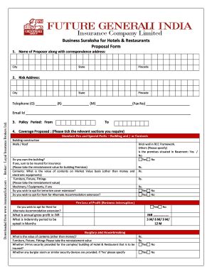 Motor Finance Proposal Form For Business | pdfFiller