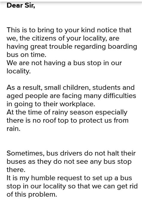 [Expert Verified] There is no bus stop in your area due to which the ...