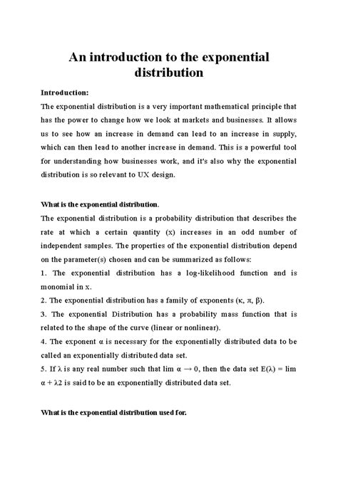 An introduction to the exponential distribution - An introduction to ...