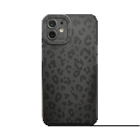 Black Leopard iPhone 12 Case | Leopard Print iPhone 12 Case