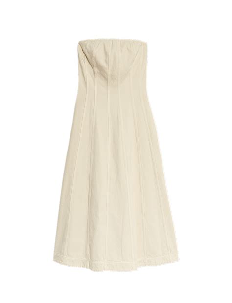 Buy Denim Bandeau Midi Skater Dress at Marks & Spencer
