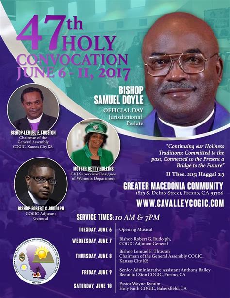 COGIC Holy Convocation Program 的图像结果