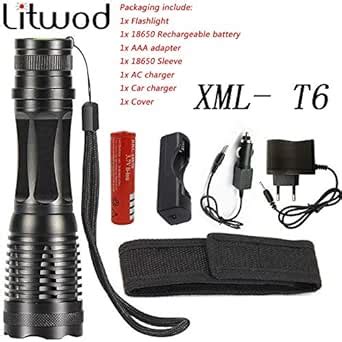 Buy : Litwod Z31 XM-L T6 High Power LED Flashlight Aluminum LED Torch ...