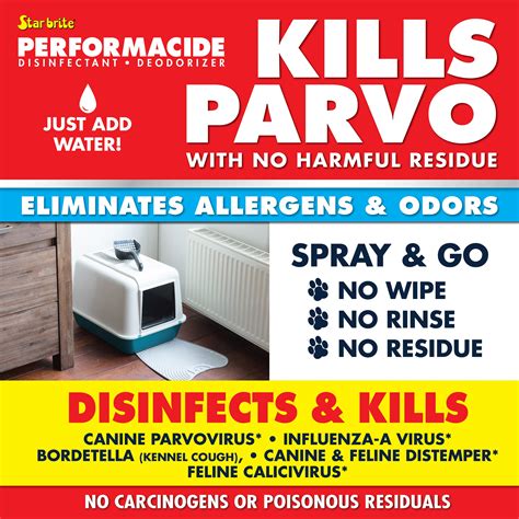 Snapklik.com : PERFORMACIDE No-Rinse Disinfectant / Deodorizer For Pet Surfaces Kills Parvovirus ...
