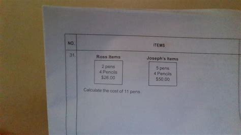 Calculate cost of 11 pens. - Brainly.in