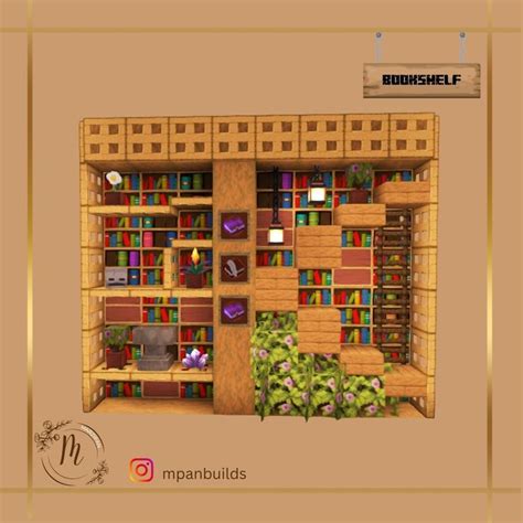 Image result for Minecraft Bookshelf Designs