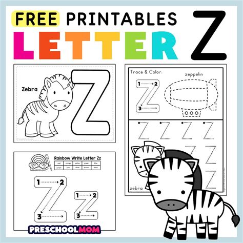 Letter Z Preschool Printables - Preschool Mom - Worksheets Library