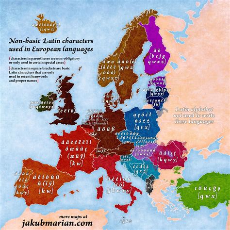 Diacritics in Europe | European languages, Map, Sign language phrases