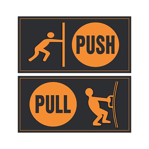 Anne Print Solutions® Push Pull Stickers for Glass Door 4 Push 4 Pull ...