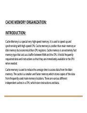 Image result for Computer Organization Cache Memory