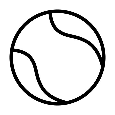 Tennis Ball Clipart Black And White