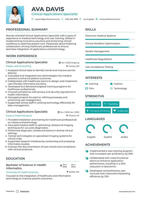 10+ Clinical Applications Specialist Resume Samples & Templates for 2025