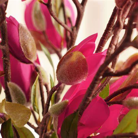 Shop Dark Pink Artificial Magnolia Flower Stem - Single - at Best Price ...