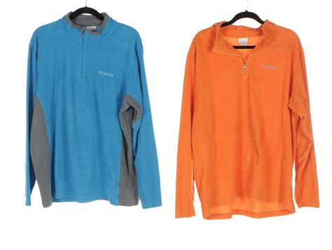 Men's Columbia Fleece, Cotton and More Three-Quarter Zip Pullovers | EBTH