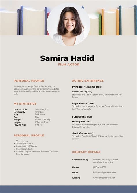 Professional Portfolio For Actors at Jennifer Carranza blog