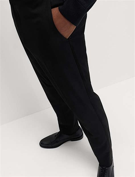 Buy Slim Fit Stretch Tuxedo Trousers at Marks & Spencer