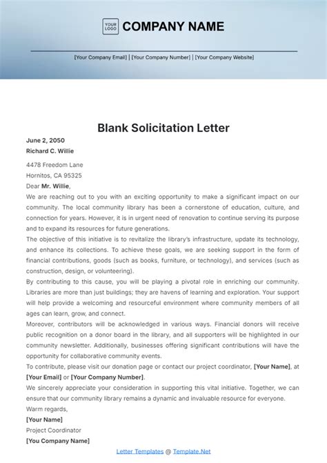 Page 7 Free Solicitation Letter Templates & Examples - Edit Online ...