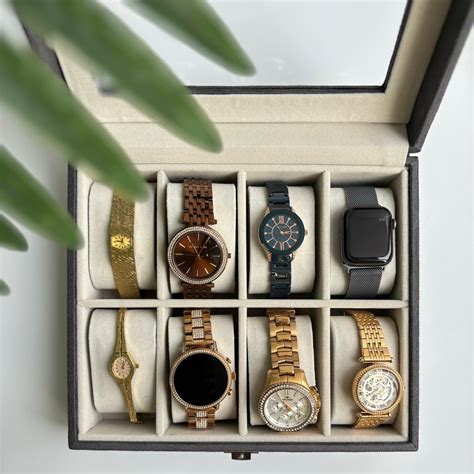 Suede Watch Box - 8 Watch Storage Organiser | The Wedding Element