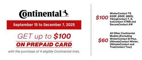 Continental Rebate 2025 Canada | Continental Tire Rebates 2025 ...