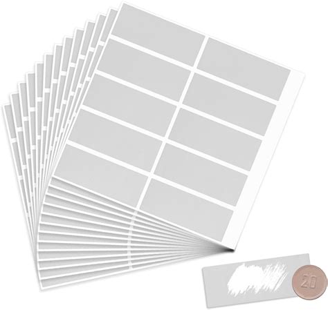 salbsever 300 Pcs Scratch Off Stickers Rectangle Scratch Stickers 65 x 25 mm Labels Self ...