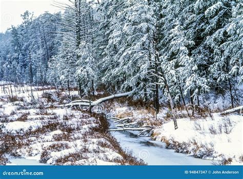 White Mountains, New Hampshire Winter Stock Image - Image of frosty ...