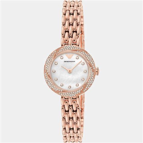 Emporio Armani Women Quartz White Dial Analog Stainless Steel Watch ...