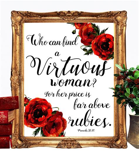 Printable Art: Who Can Find A Virtuous Woman