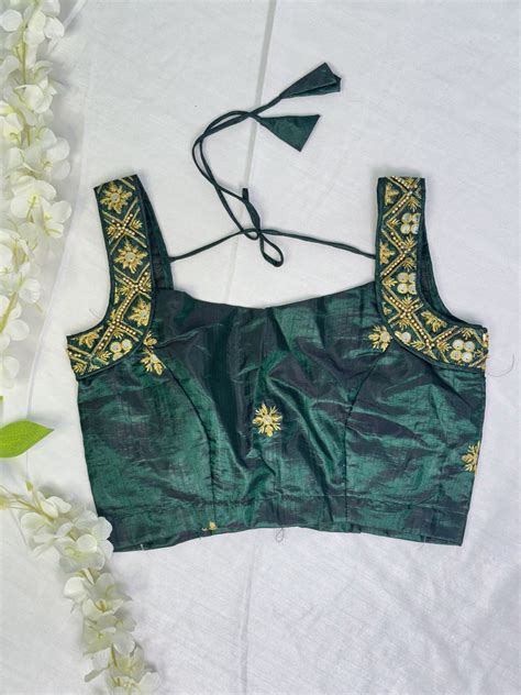 Green Ready to Wear Blouse – Manya Clothing