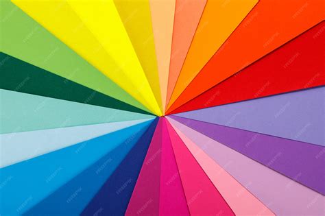Premium Photo | Rainbow color palette. sheets of different colored paper