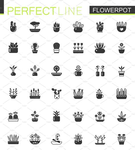 Black House plants pots icons set – MasterBundles