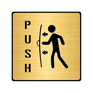 NATURETOTE Men Push Sign Board - Durable Acrylic Door Signage for ...