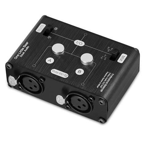2 Way XLR Balanced Stereo Audio Switcher Passive A/B Mini Switch Box ...