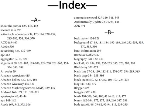 Book Indexes
