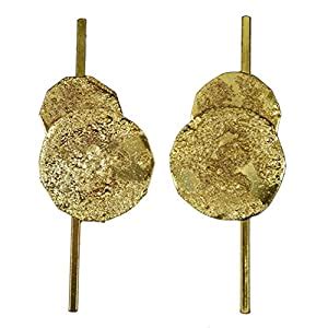 BeRSeRK Gold Plated Double Disc Long Studs : Amazon.in: Fashion