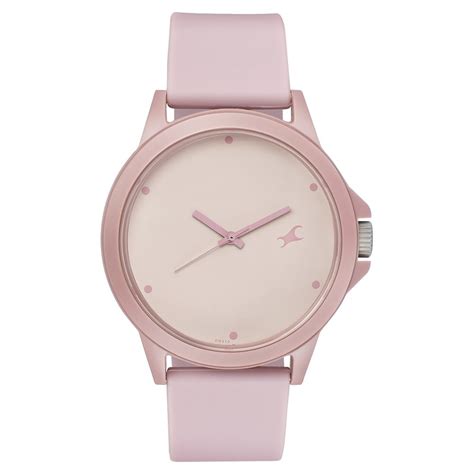 Buy Online Fastrack Tees Quartz Analog Pink Dial Silicone Strap Unisex ...