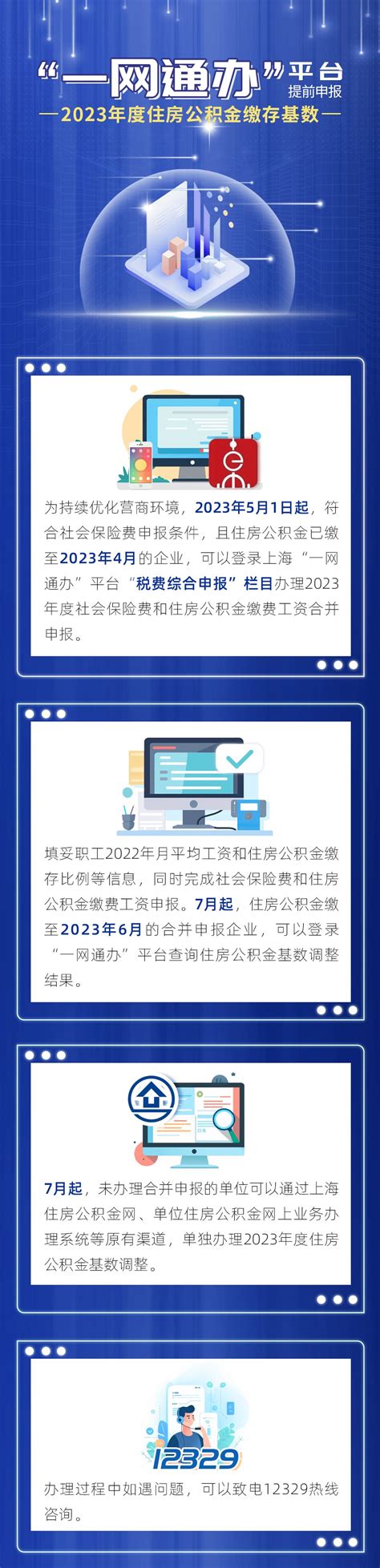 上海市关于企业通过“一网通办”平台提前申报2023年度住房公积金缴费基数的通知