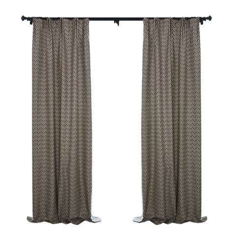 Spanish Trellis Jacquard Double Sided Cream Brown Geometric Curtain