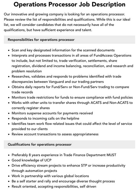 Image result for Data Processor Job Description