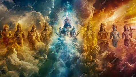 Vishnu Avatars dynamic image showing Vishnu transforming through his ...