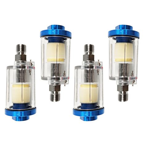 Buy 4 Pack Water Oil Separator for Air Line Compressor Fitting 1/4 ...