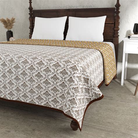 Ethnic Royal Brown Double Bed Dohar Blanket – JaipurFabric®