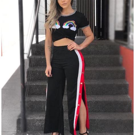 Side button tapped pants – TrenBee